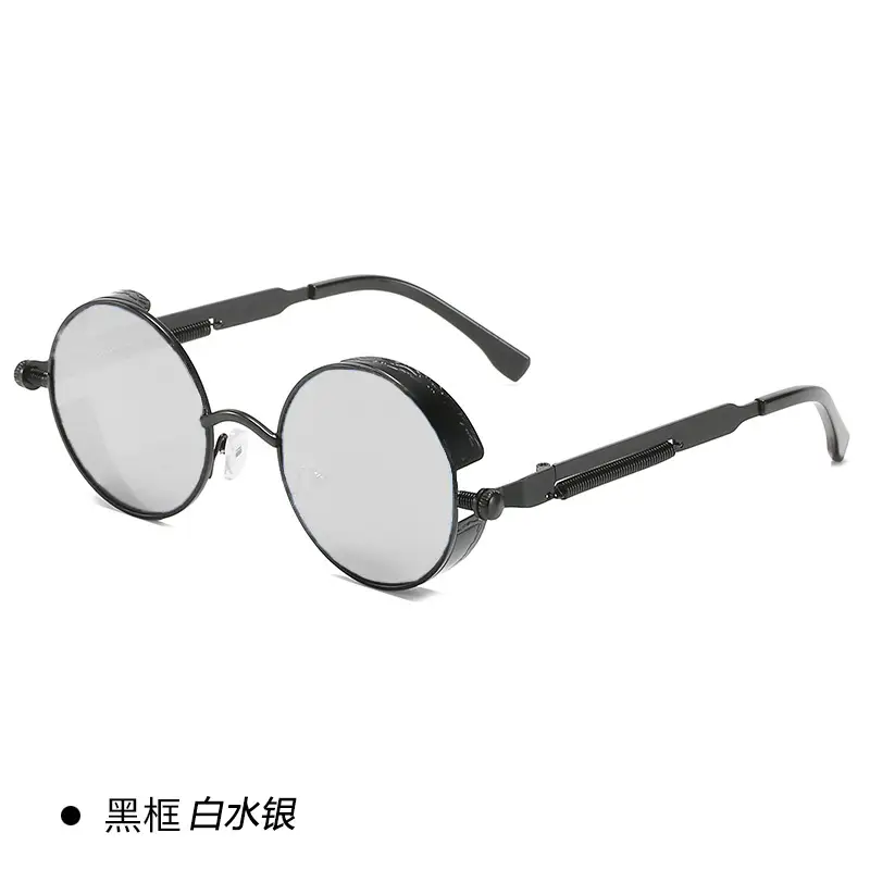 European American Cross-Border Steampunk Sunglasses Black Ice Blue - Image 4