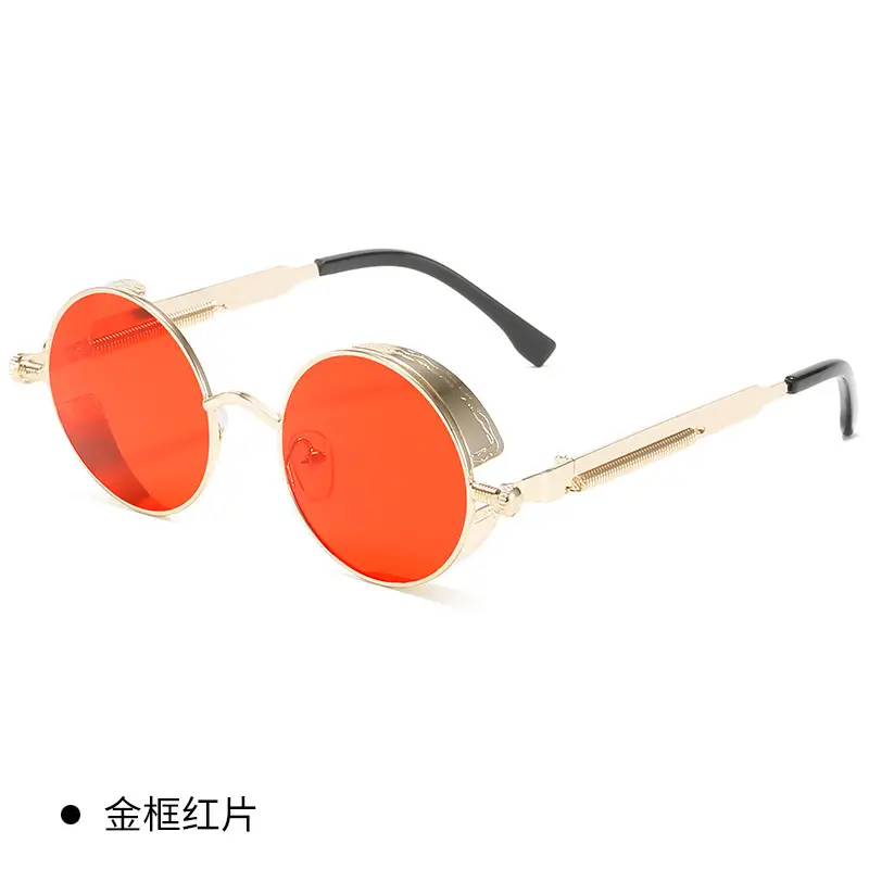 European American Cross-Border Steampunk Sunglasses Black Ice Blue - Image 6