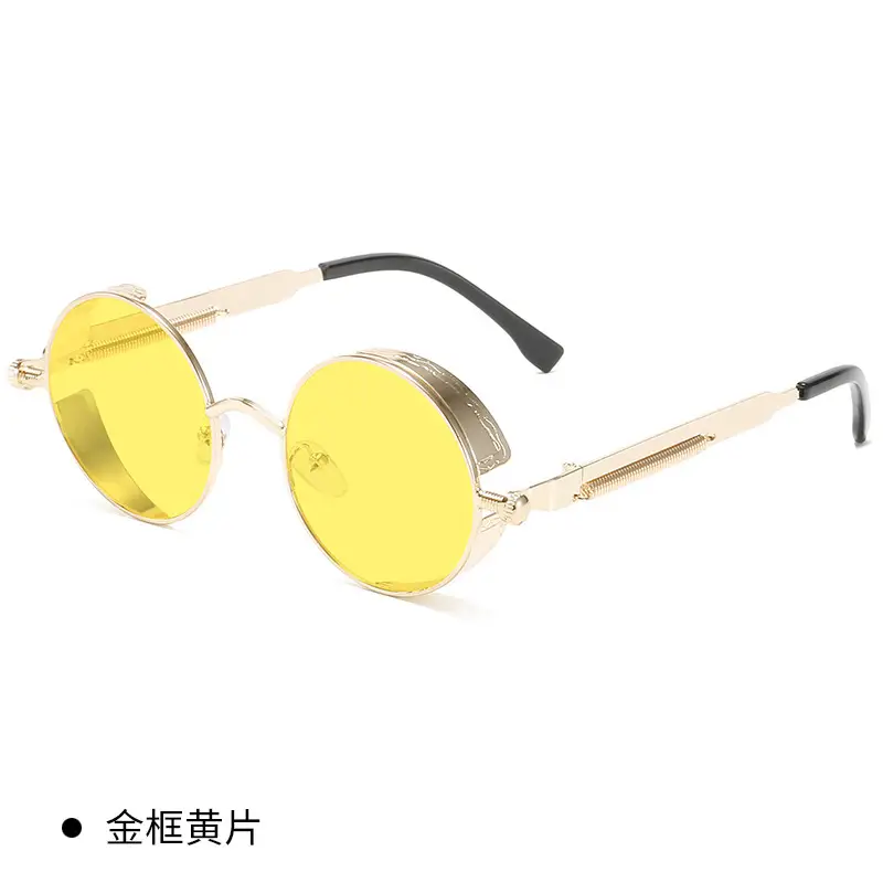 European American Cross-Border Steampunk Sunglasses Black Ice Blue - Image 7