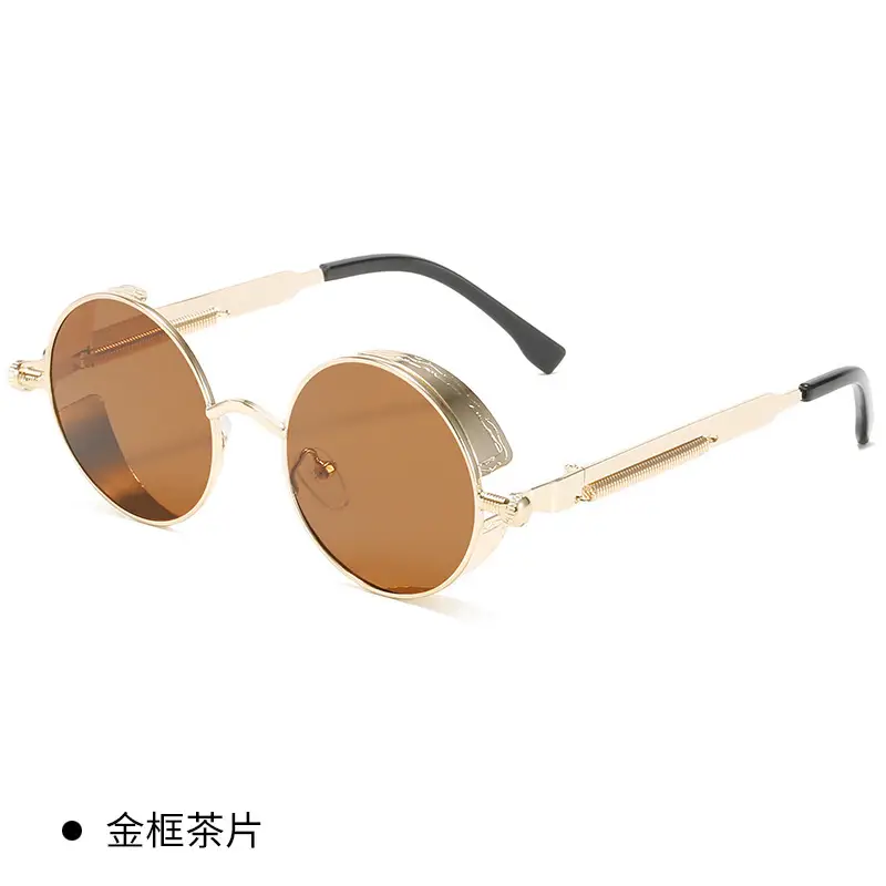 European American Cross-Border Steampunk Sunglasses Black Ice Blue - Image 9