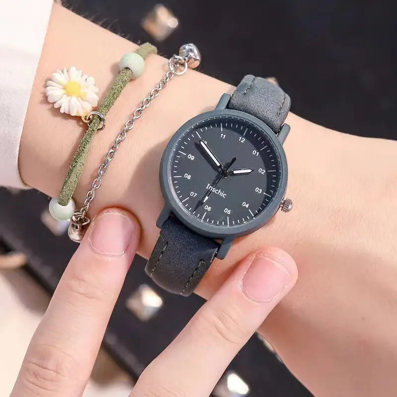 Elegant Black Women's Watch with Leather Strap - Image 9