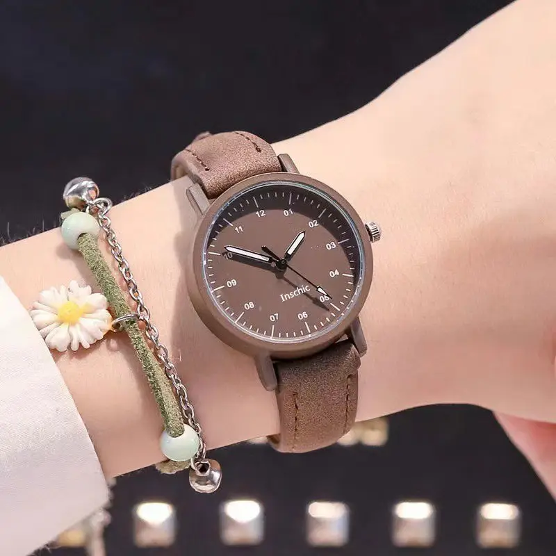 Elegant Black Women's Watch with Leather Strap - Image 3