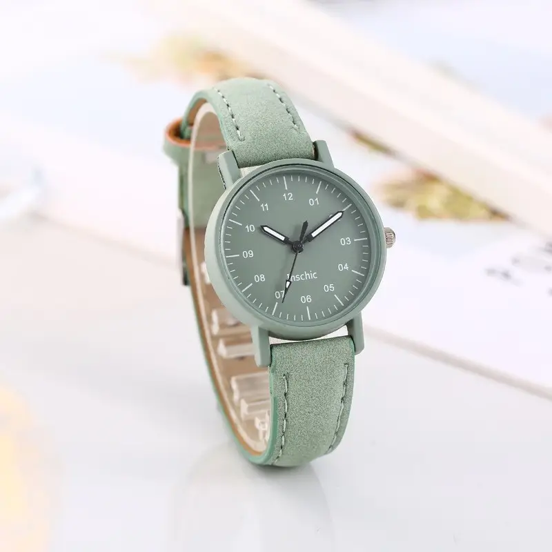 Elegant Black Women's Watch with Leather Strap - Image 4