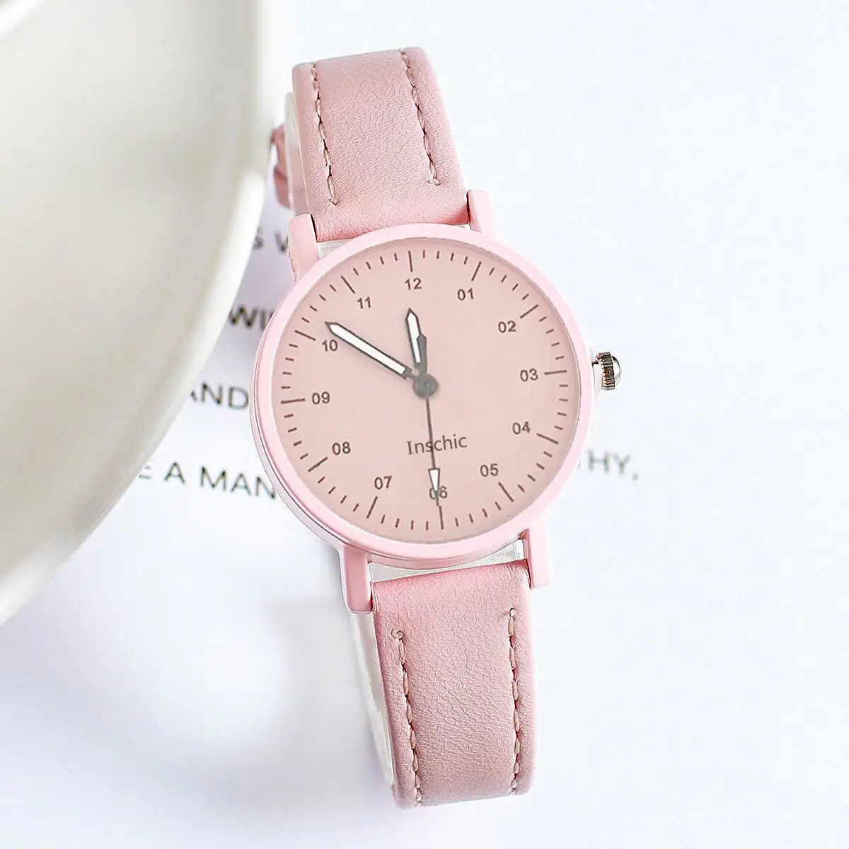 Elegant Black Women's Watch with Leather Strap - Image 7