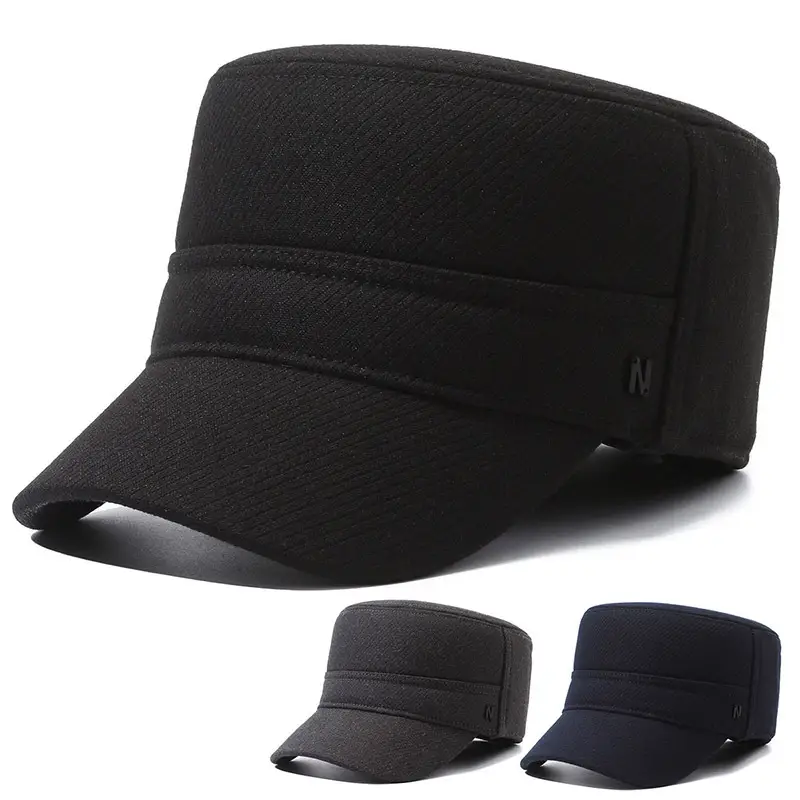 Men's Winter Fleece Cap Black Warm Ear Protection - Image 4