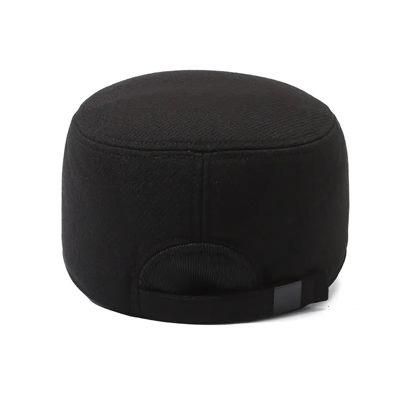Men's Winter Fleece Cap Black Warm Ear Protection - Image 5