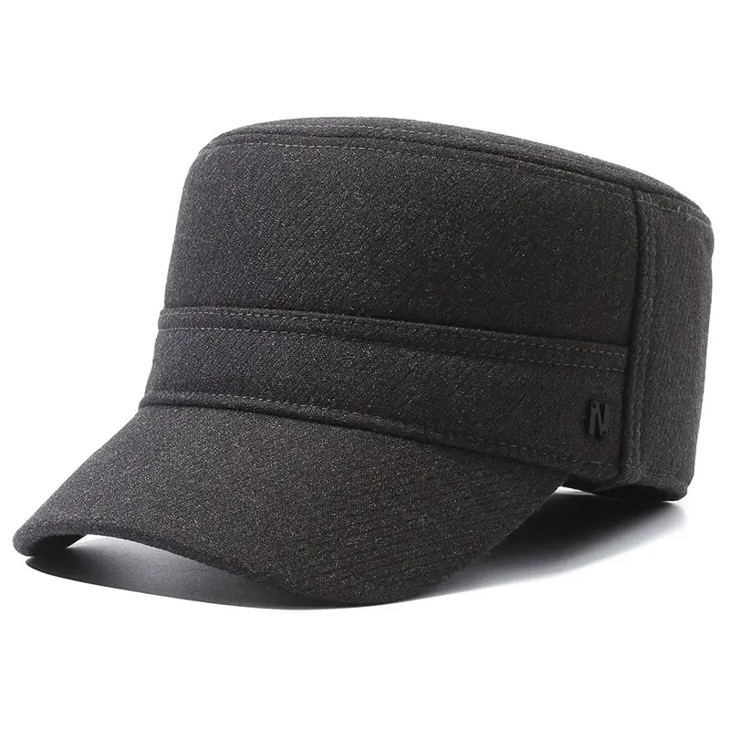 Men's Winter Fleece Cap Black Warm Ear Protection - Image 7