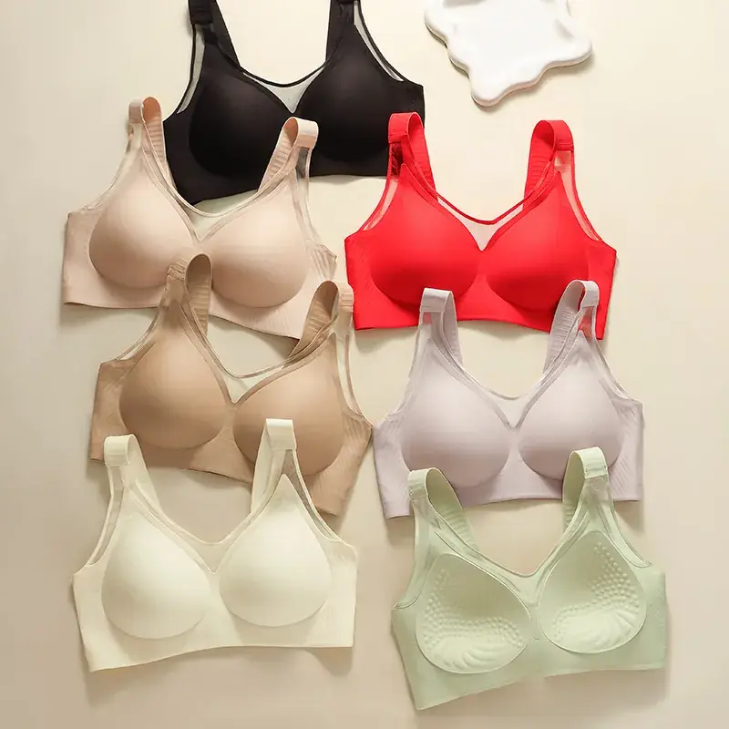 Lace Push-Up Jelly Soft Seamless Cup Bra - Image 11