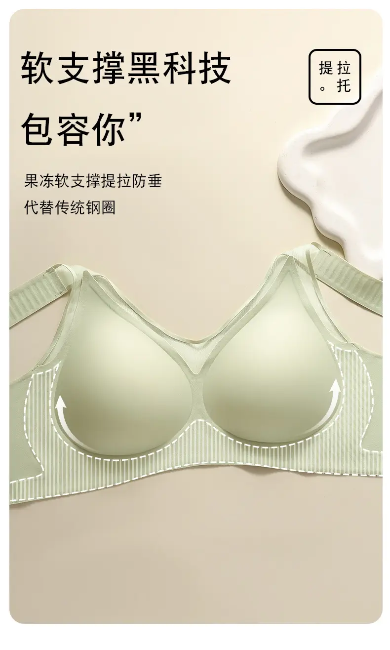 Lace Push-Up Jelly Soft Seamless Cup Bra — feature 8