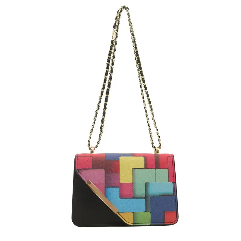 2024 Women's Square Patterned Crossbody Bag