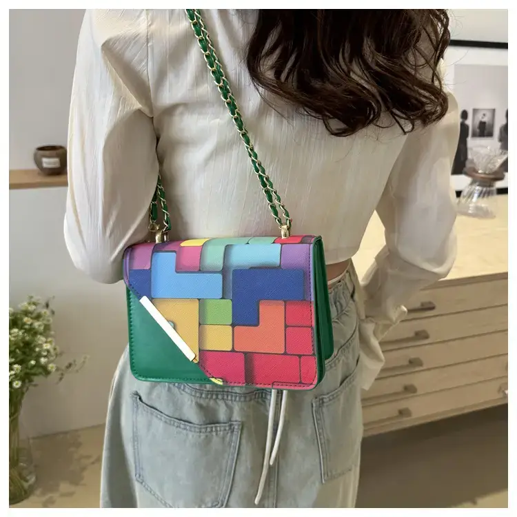 2024 Women's Square Patterned Crossbody Bag — feature 12