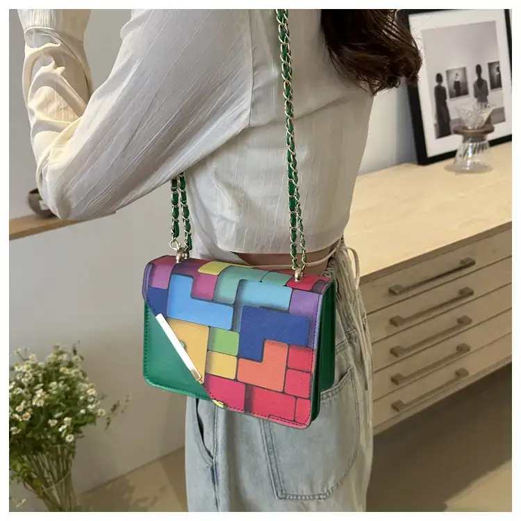 2024 Women's Square Patterned Crossbody Bag — feature 13