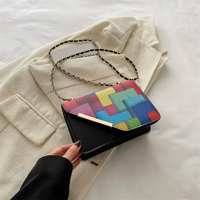 2024 Women's Square Patterned Crossbody Bag