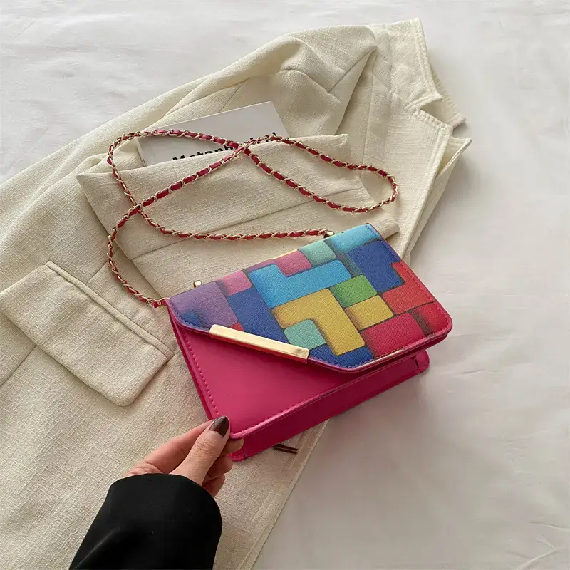 2024 Women's Square Patterned Crossbody Bag