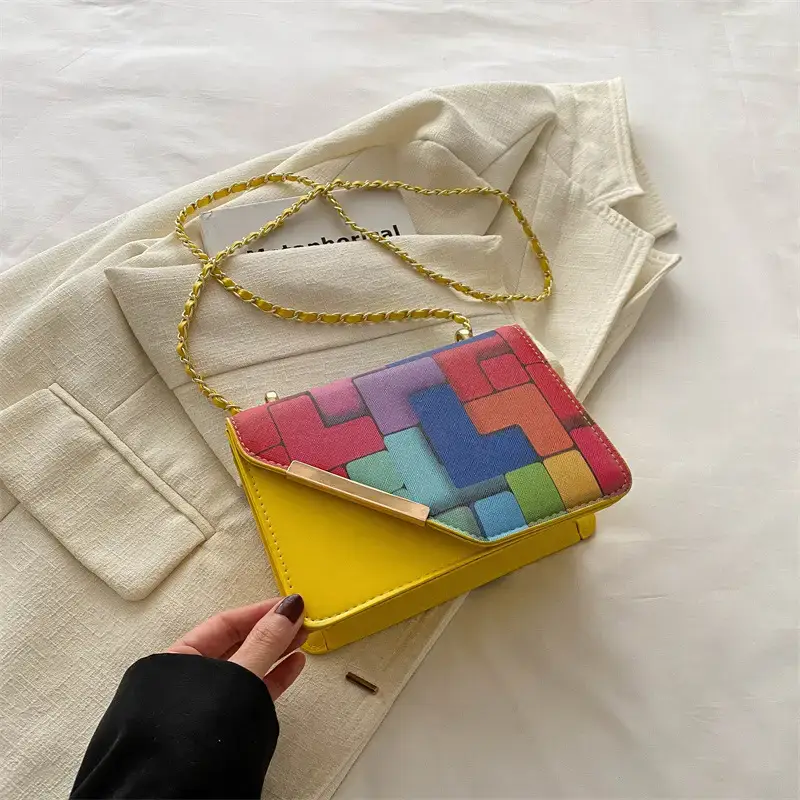 2024 Women's Square Patterned Crossbody Bag