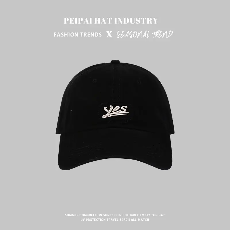 Men Black Logo Pea Hat 923 Brand