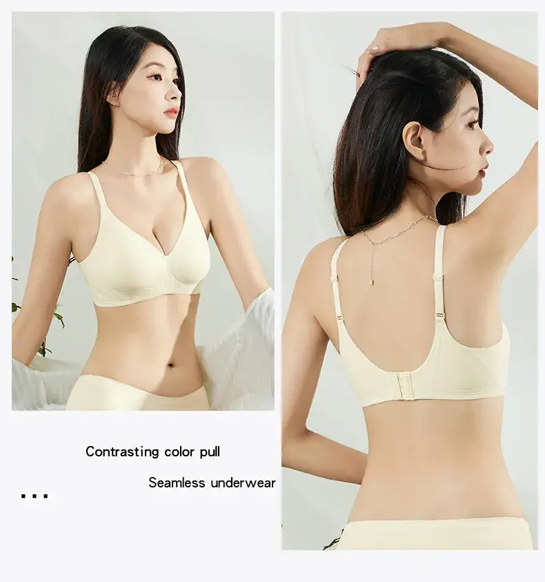 Red Gathered Bra with Adjustable Straps for Women — feature 22