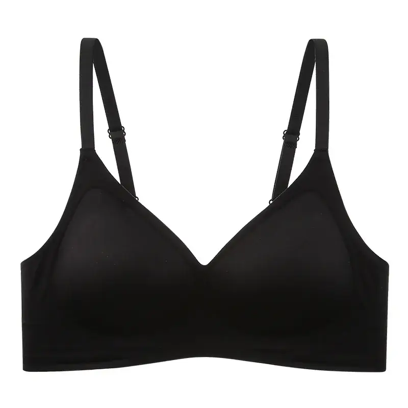 Red Gathered Bra with Adjustable Straps for Women - Image 3