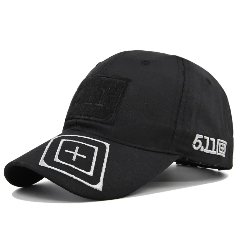 Military Camo Embroidered Cap 511 Black — feature 10