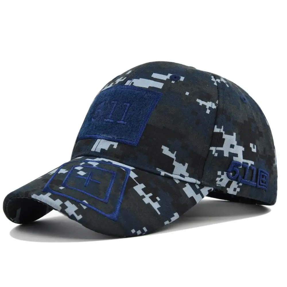 Military Camo Embroidered Cap 511 Black — feature 11