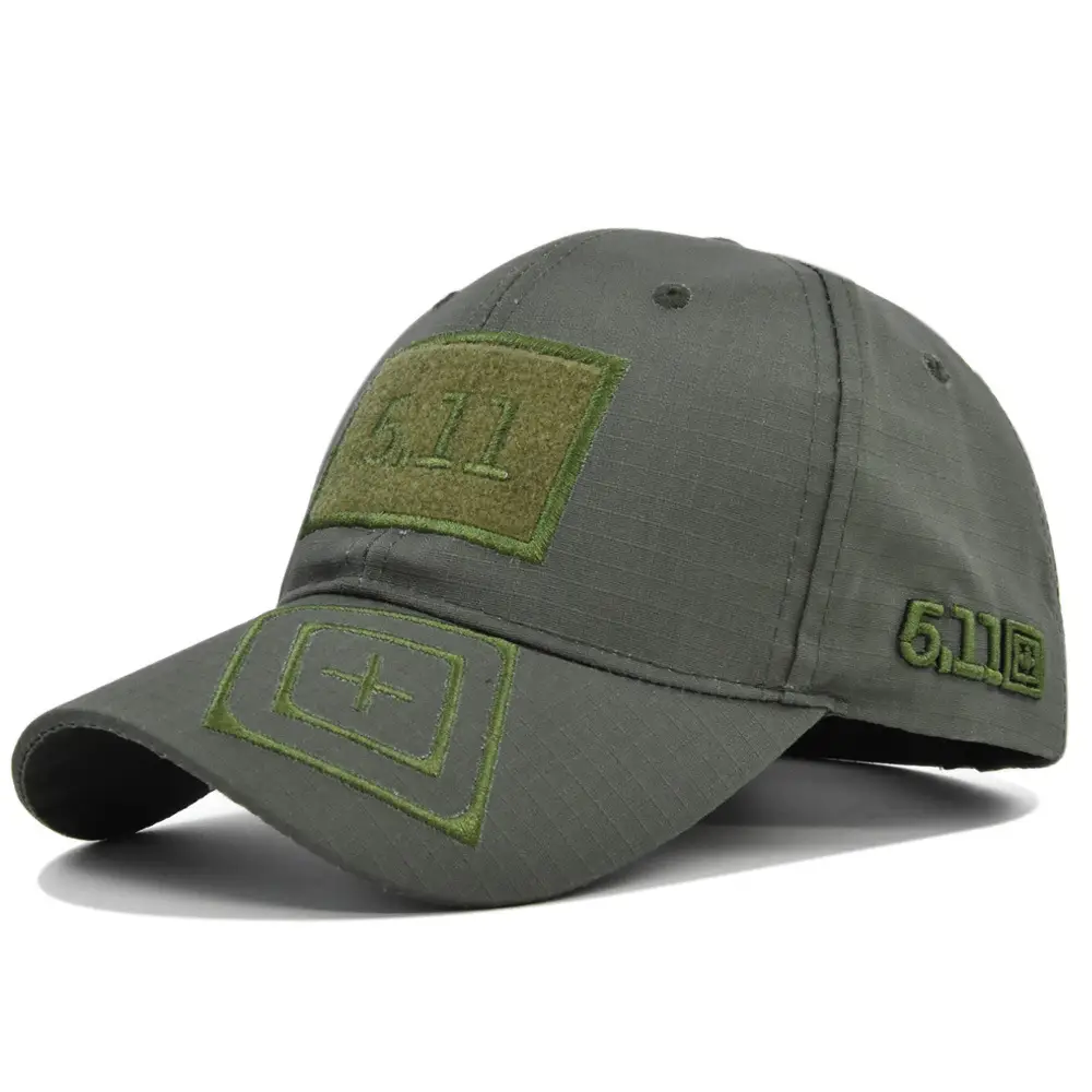 Military Camo Embroidered Cap 511 Black — feature 13