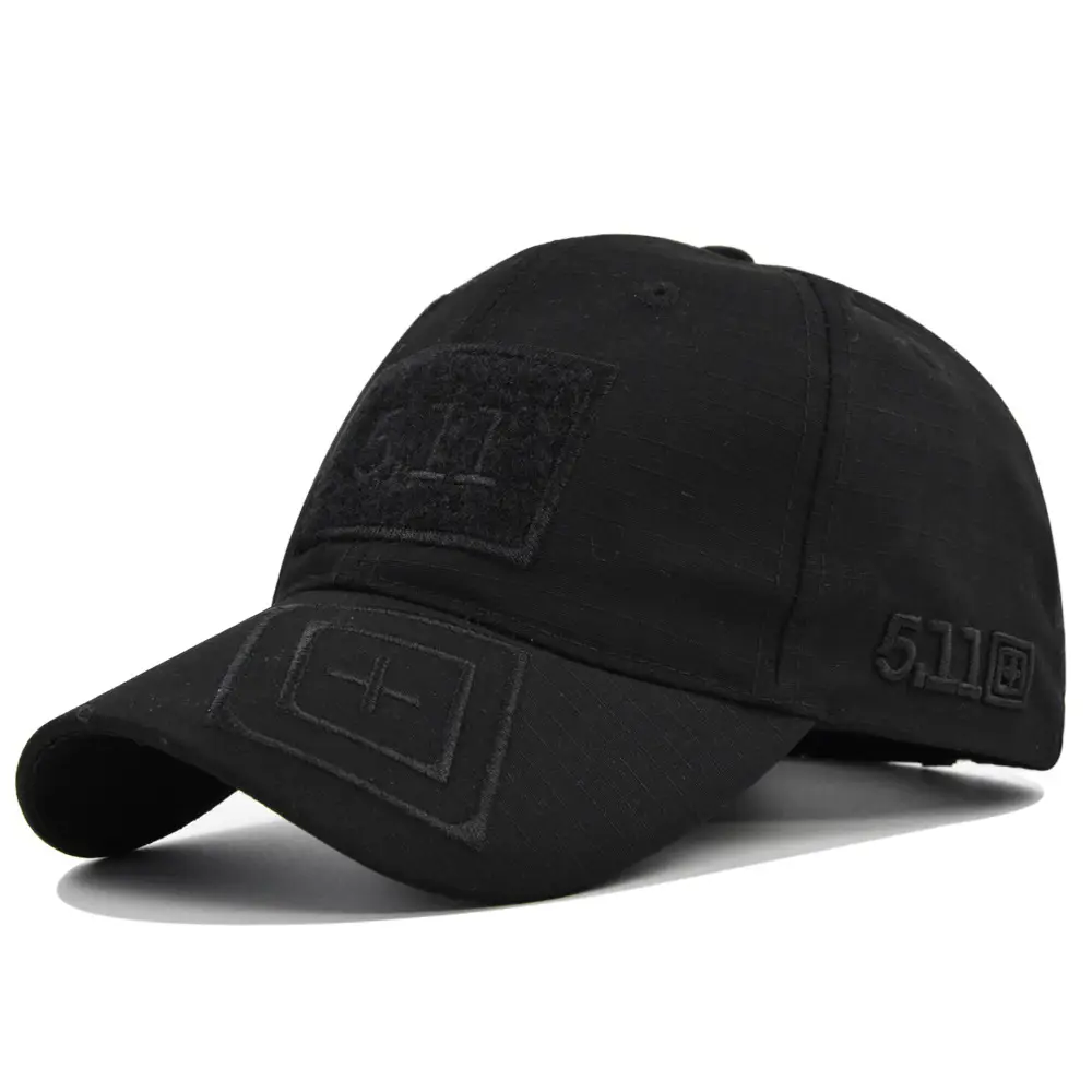 Military Camo Embroidered Cap 511 Black — feature 9