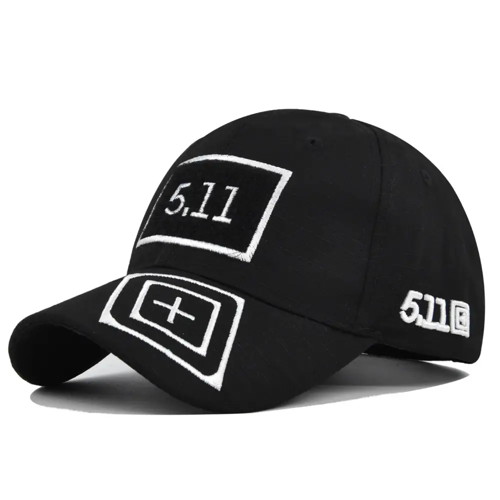 Military Camo Embroidered Cap 511 Black - Image 12