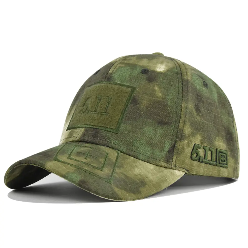Military Camo Embroidered Cap 511 Black - Image 13
