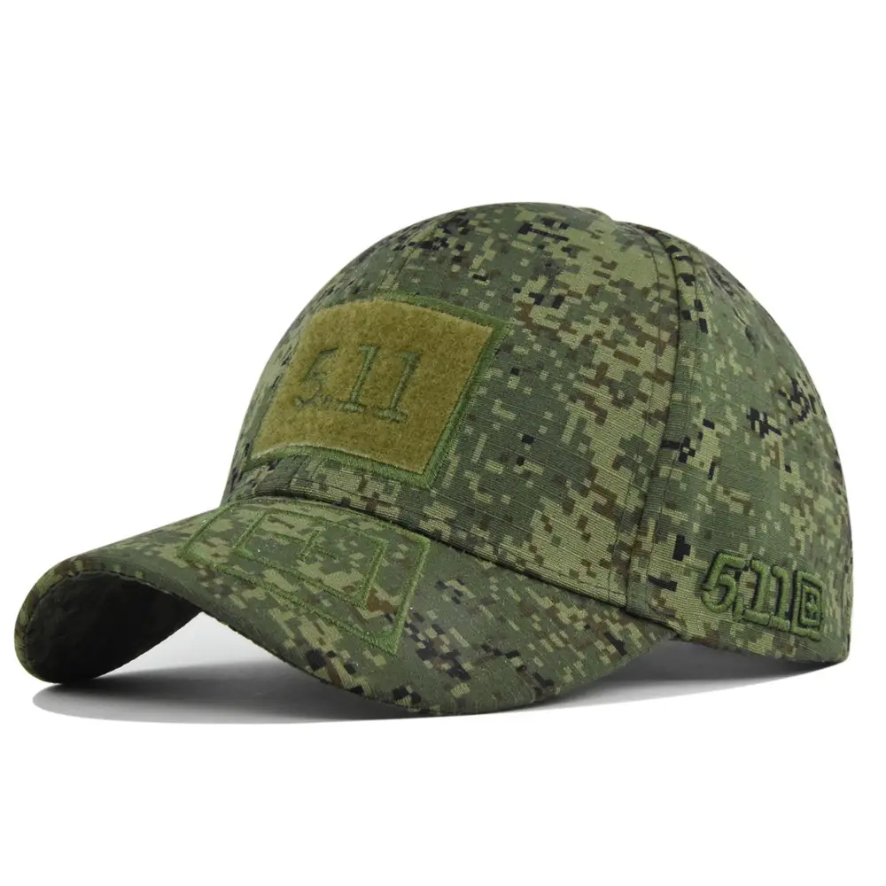 Military Camo Embroidered Cap 511 Black - Image 14