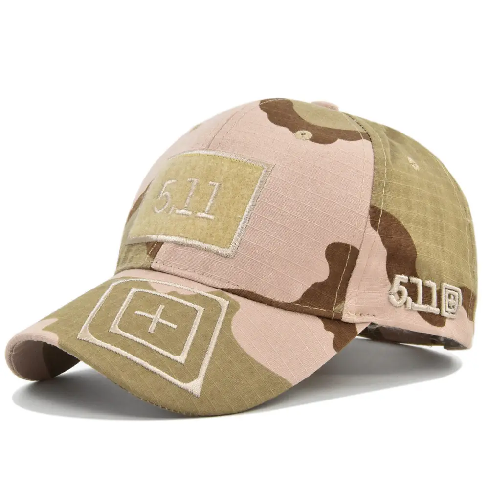 Military Camo Embroidered Cap 511 Black - Image 8