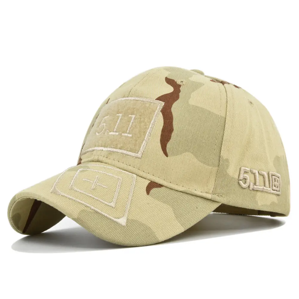 Military Camo Embroidered Cap 511 Black - Image 9