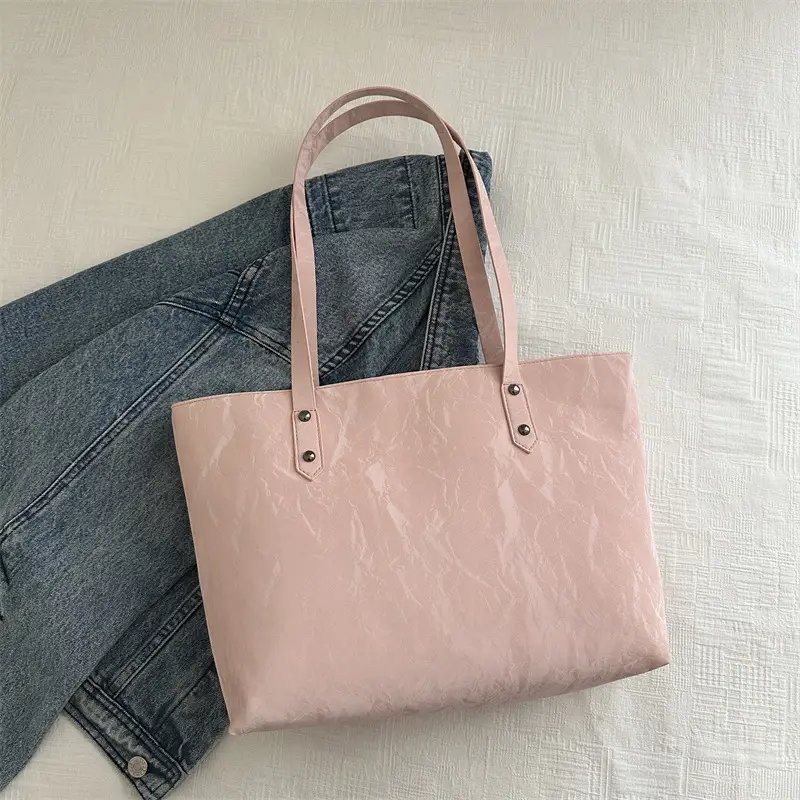 Pink Velvet Women's Large Capacity Tote Bag - Image 4