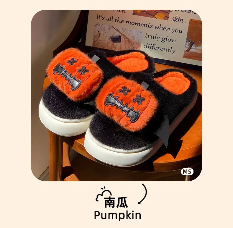 Santa Claus Cotton Slippers for Women, Autumn and Winter 2025 New Style, Indoor Home Cute Warm Clown Plush Slippers — feature 11