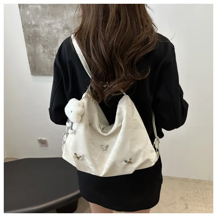 Black Butterfly Embroidered Shoulder Bag for Women — feature 11