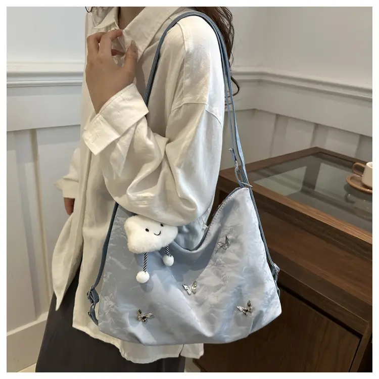 Black Butterfly Embroidered Shoulder Bag for Women — feature 13