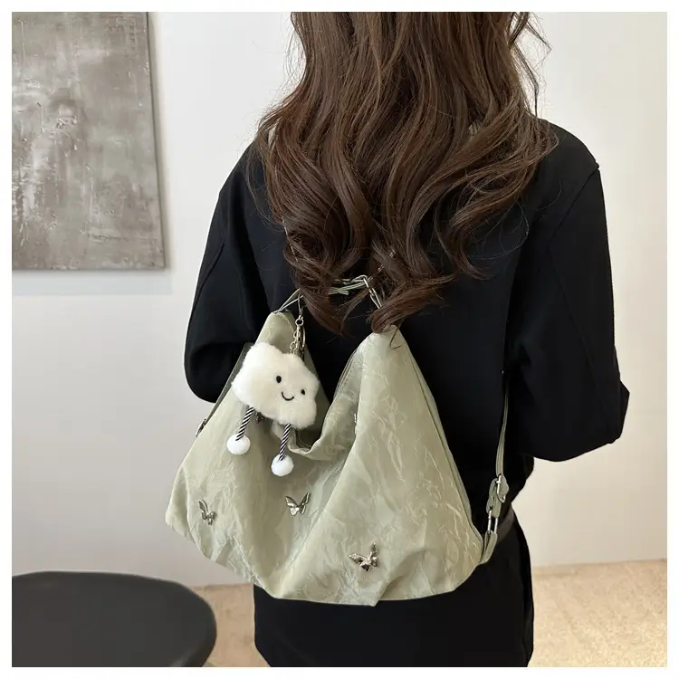 Black Butterfly Embroidered Shoulder Bag for Women — feature 8
