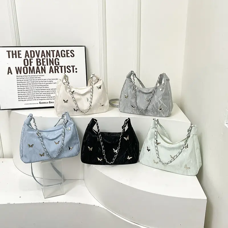 Black Lace Bow Shoulder Bag for Women 2025 - Image 7