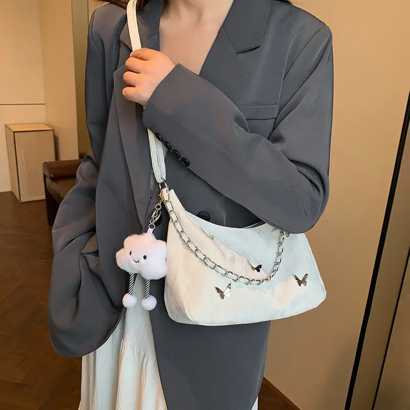 Black Lace Bow Shoulder Bag for Women 2025 - Image 9