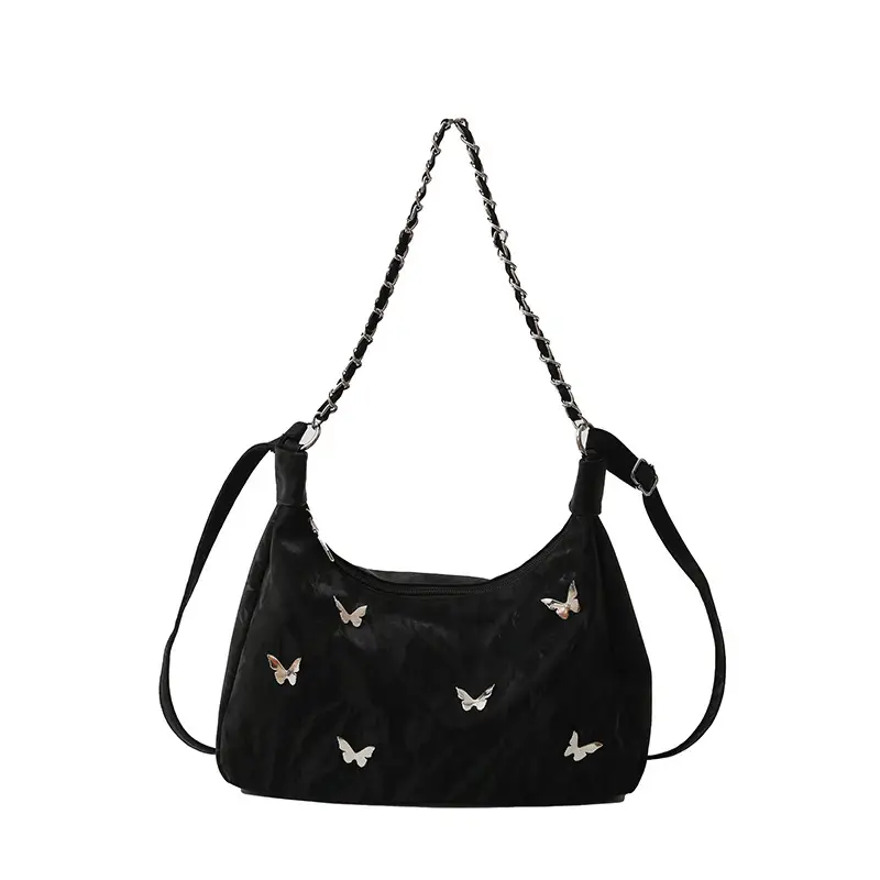 Black Lace Bow Shoulder Bag for Women 2025 - Image 10