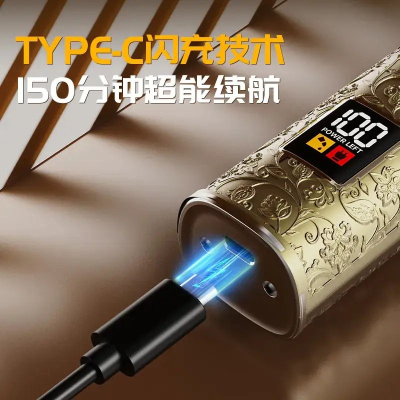 Rechargeable Electric Hair Clipper with 5 Blades