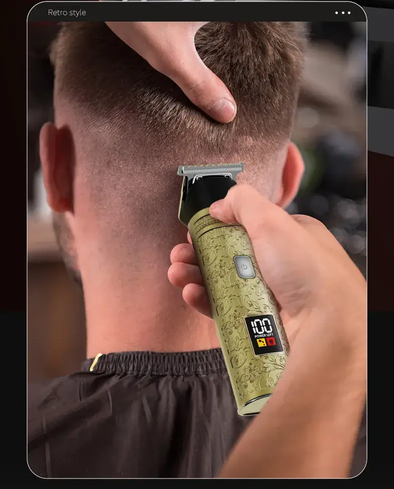 Rechargeable Electric Hair Clipper with 5 Blades — feature 5