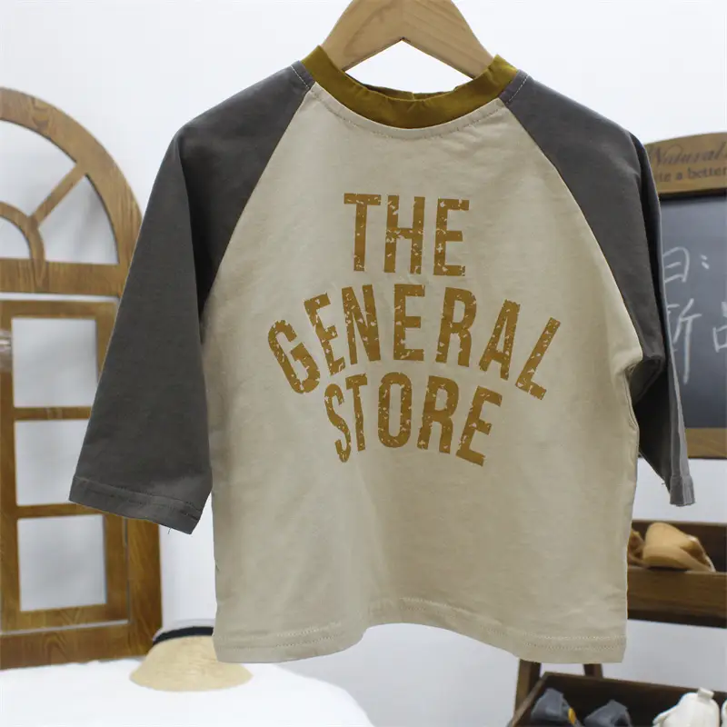 New Arrival 2026 Kids T-Shirt Long Sleeve Printed Bottom