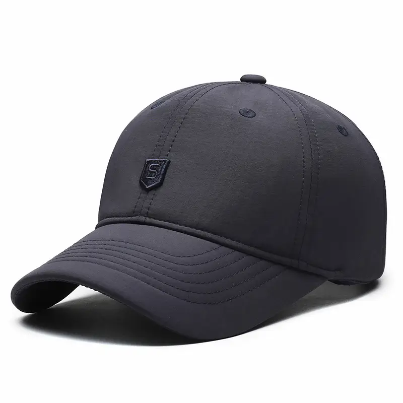 Men's Grey Fleece Baseball Cap Waterproof Running Casual - Image 8