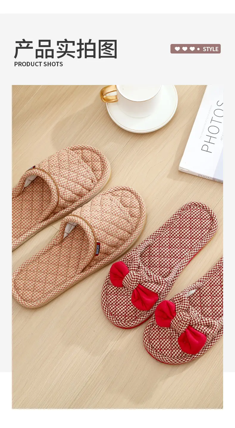 New Cotton Fabric Three-layer Thickened Soft Cloth Bottom Non-slip Men and Women Couple Home Indoor Floor Slippers Spring and Autumn Four Seasons — feature 8