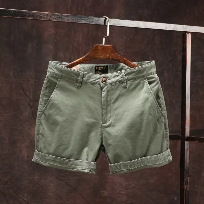 Men Loose Fit Casual Shorts Korean Style Red - Image 70