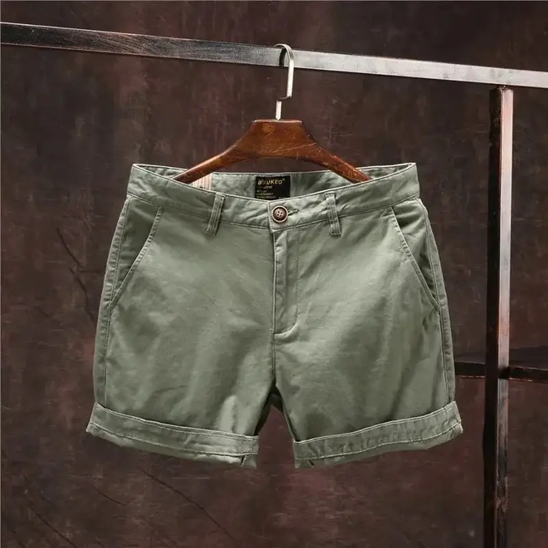 Men Loose Fit Casual Shorts Korean Style Red - Image 29