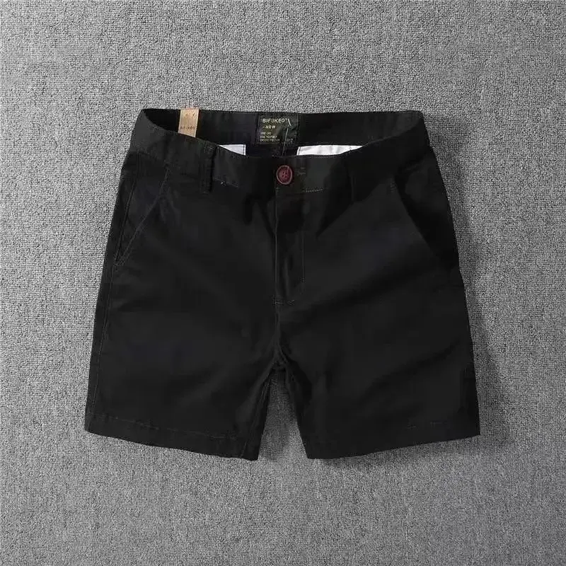 Men Loose Fit Casual Shorts Korean Style Red - Image 4