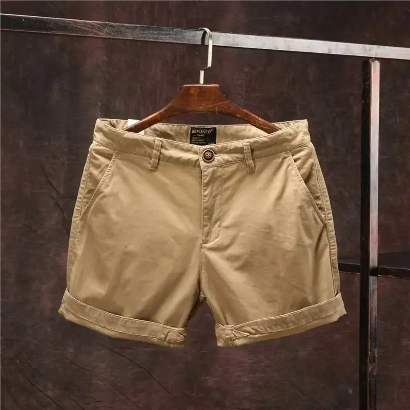 Men Loose Fit Casual Shorts Korean Style Red - Image 43