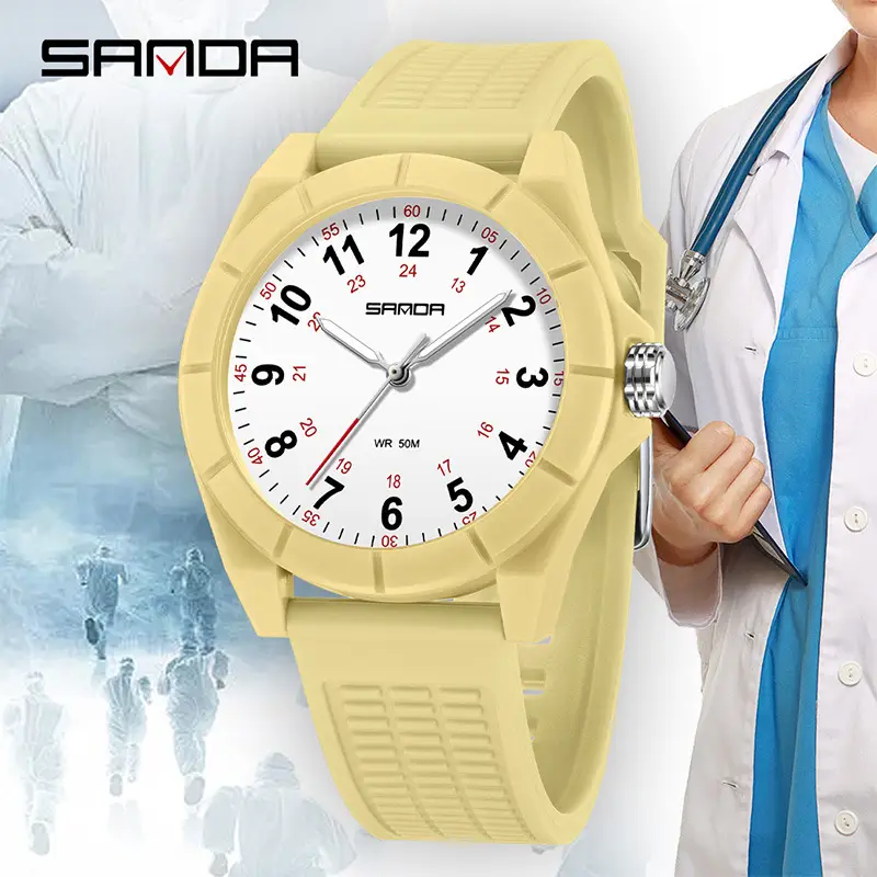 Sanda Neon Blue Quartz Watch for Men Women - Image 2