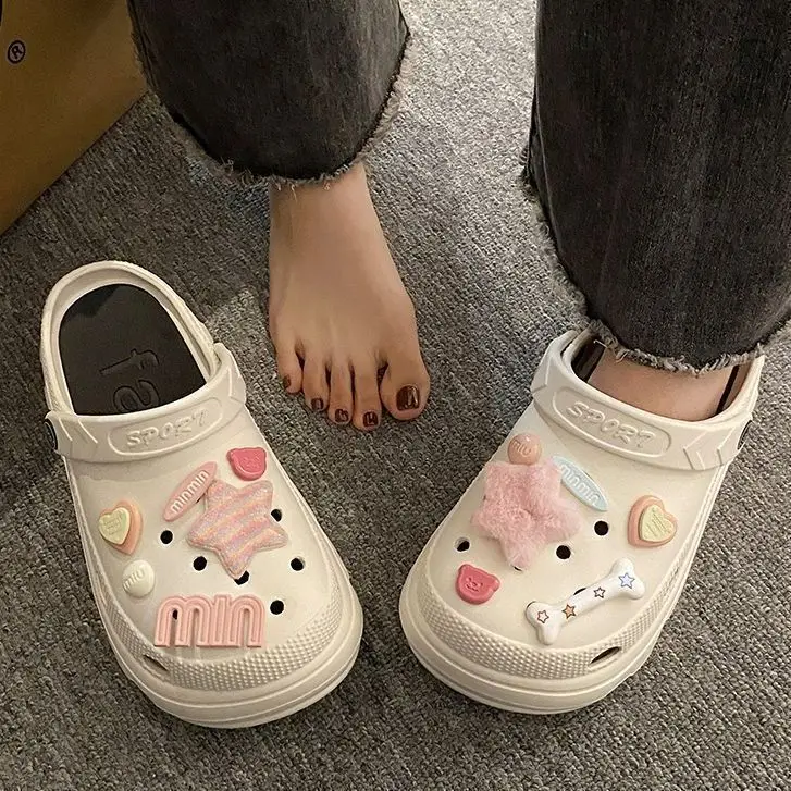 2024 Women's Pink Clogs with Cute Decor - Image 10